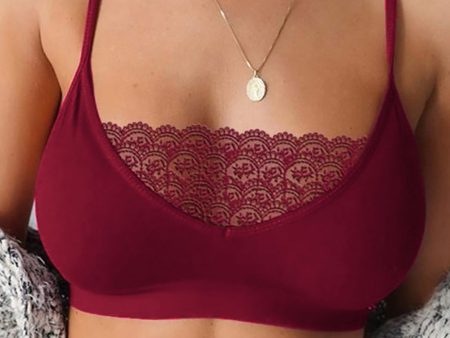 Sport Sexy Seamless Red Lace Push up Bra Hot on Sale