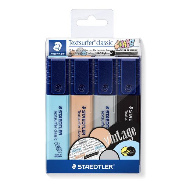 Korostuskynä 4 kpl Staedtler textsurfer vintage For Cheap